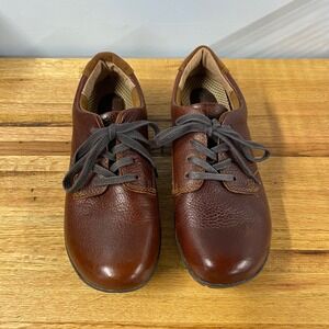 BOC Born Concept Brown Pebbled Leather Lace Up Oxfords Shoes Womens 7M Z47606